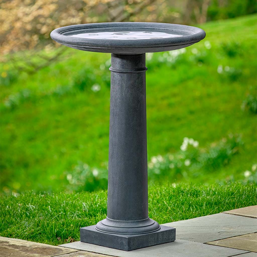 Campania International Classic Column Birdbath - Elegant Outdoor Garden Decor for Birds & Wildlife - Perfect for Backyard, Patio, and Garden Decoration