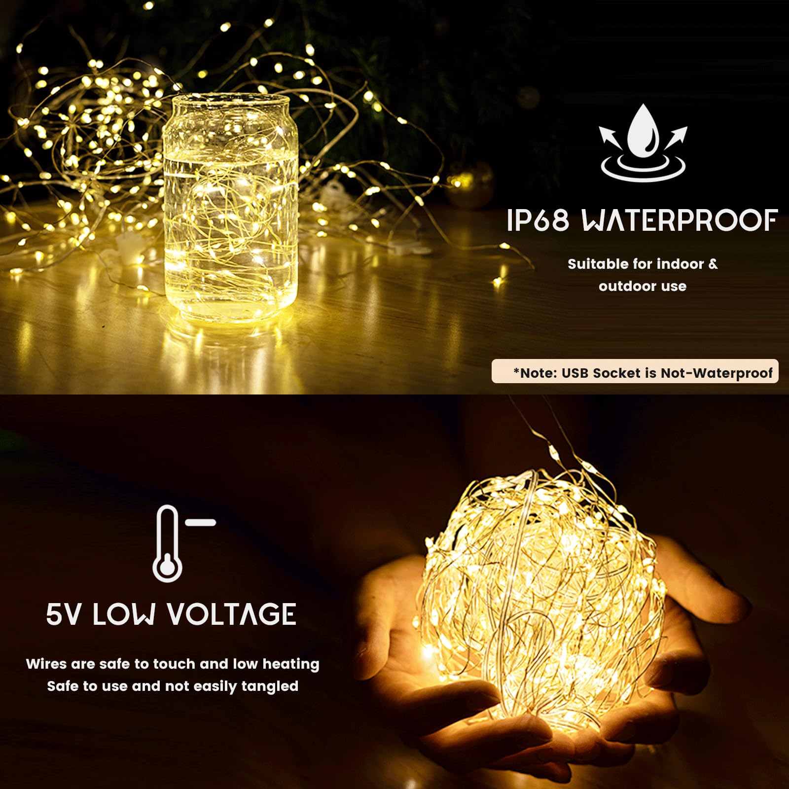 Fairy Curtain Lights 300 LED with Remote - for Bedroom, Dorm & Outdoor Decor