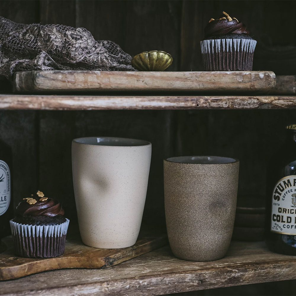 Handmade Artisan Ceramic Coffee Mug with Custom Imprint - Perfect for Home, Office & Gifts