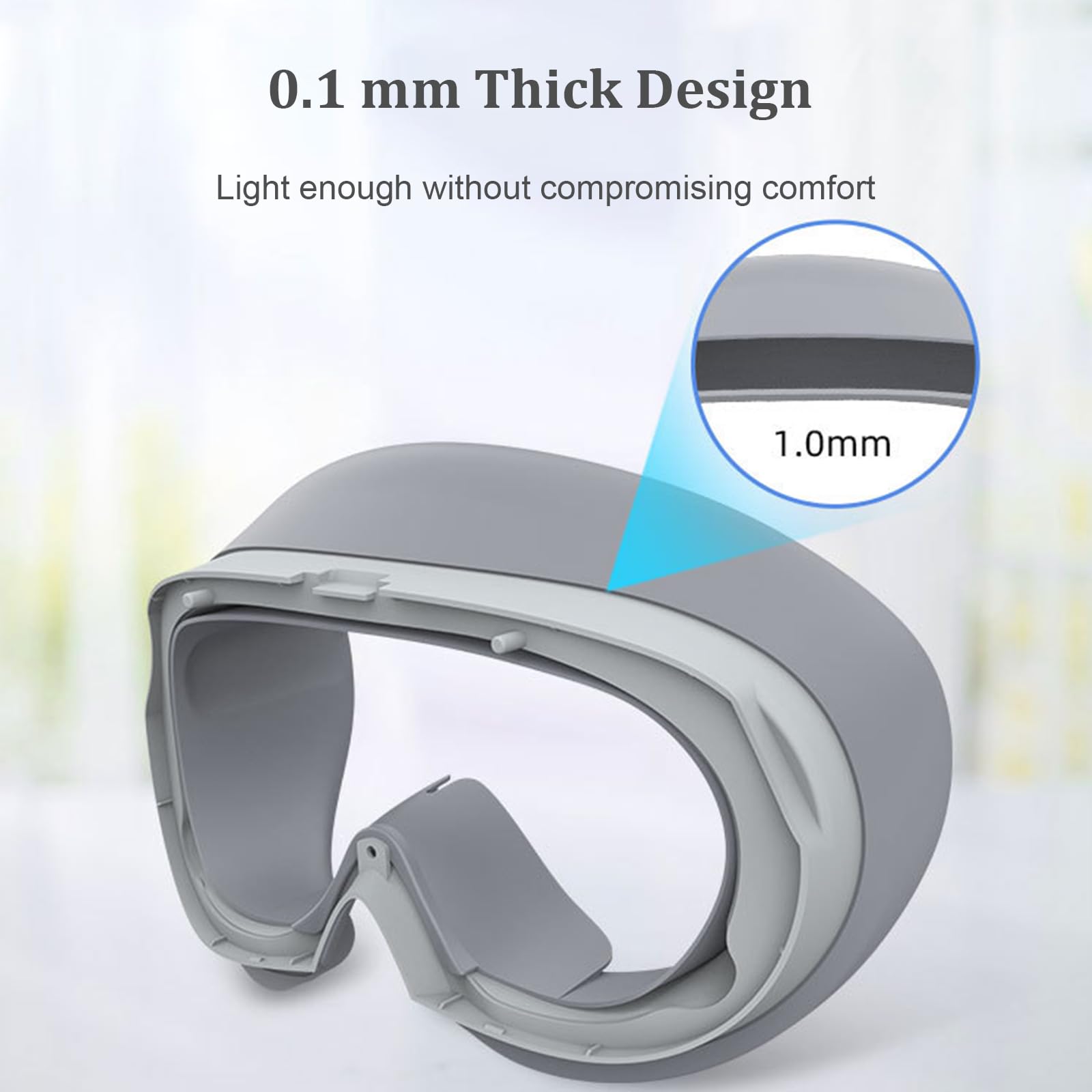 Premium Silicone Face Interface for Pico 4 Ultra VR Headset - Soft Protective Padding Cover (Grey) - Enhance Comfort & Hygiene for Extended Gaming & VR Experiences