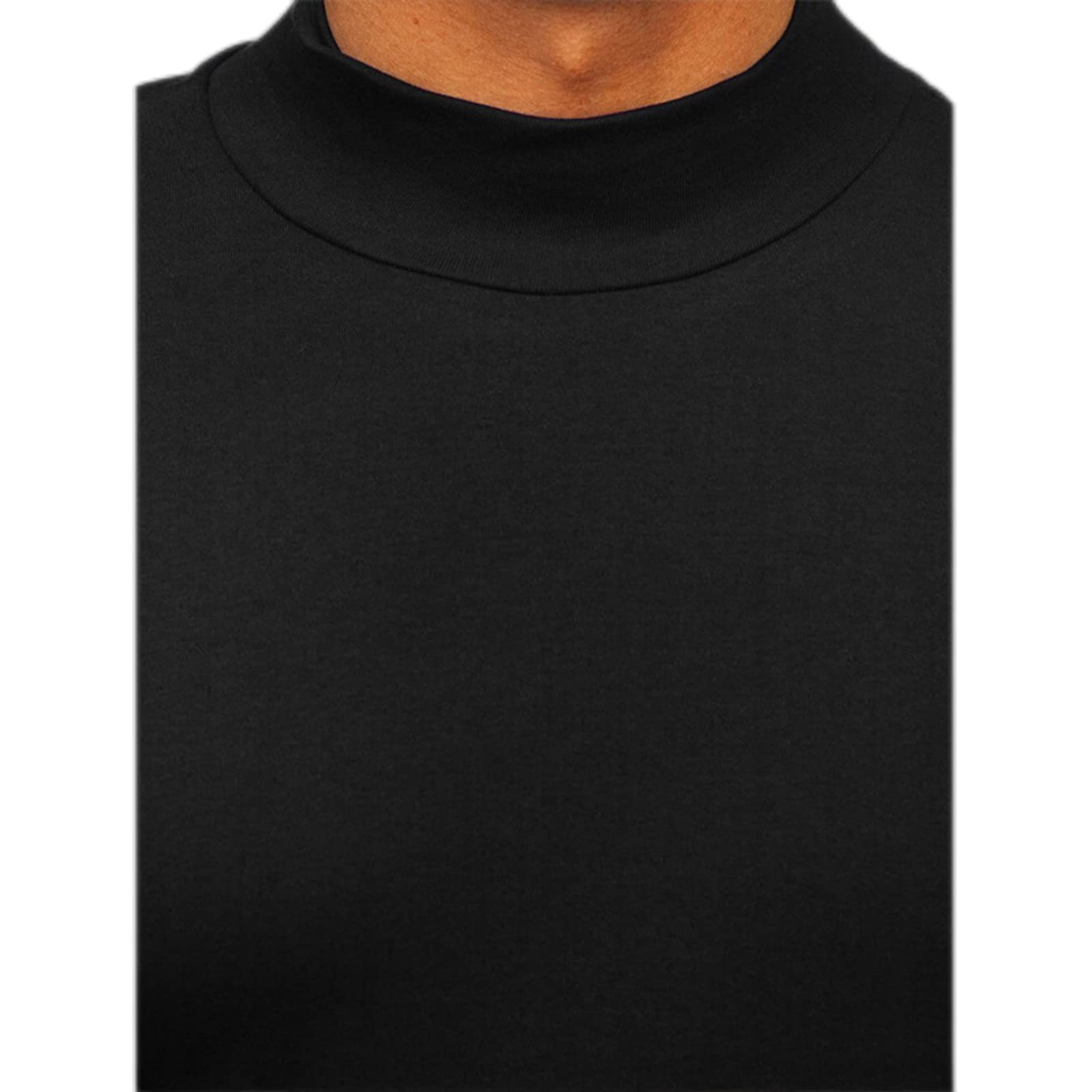 Men's Slim Fit Stretch Turtleneck Sweater - Long Sleeve Pullover Mock Neck Basic Undershirt for Winter Layering & Business Casual Outfits