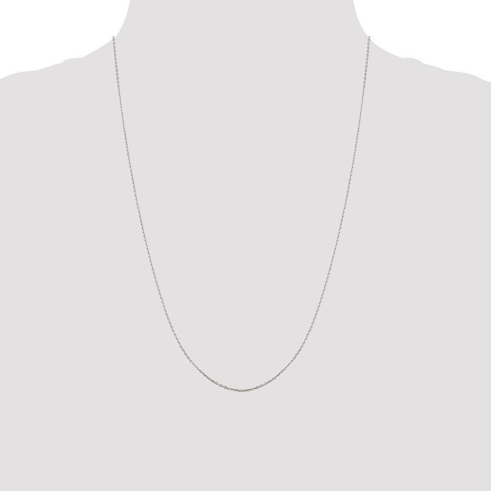 1.00mm Sterling Silver Flat Cable Chain Necklace for Women - Durable & Hypoallergenic Jewelry for Everyday Wear, Layering & Gifting