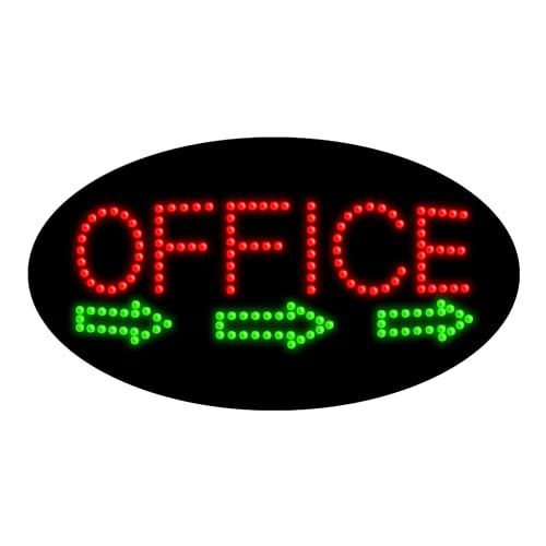 24056 LED Dots Office Sign - Modern Illuminated Business Signage for Reception, Conference Rooms & Work Spaces