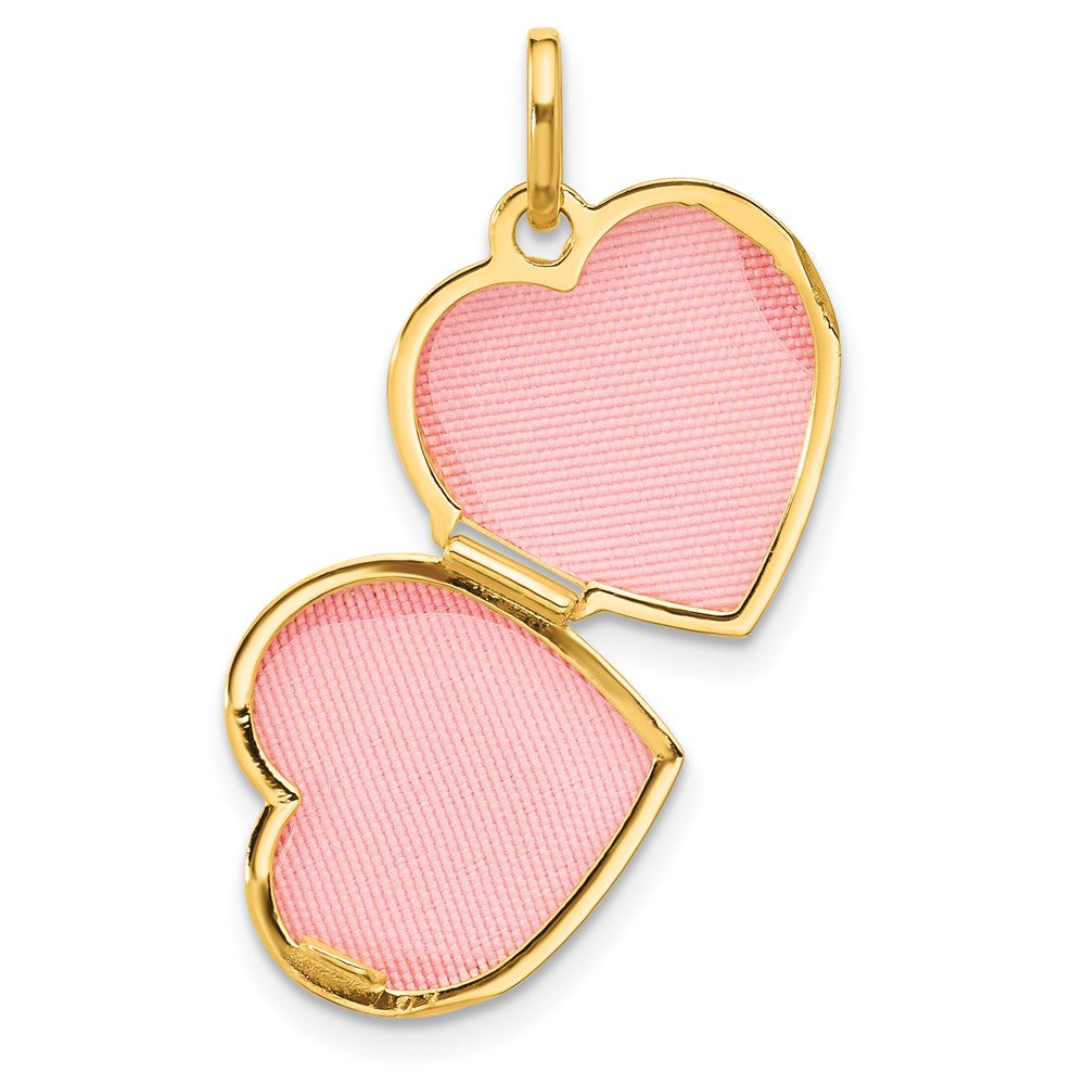 15mm Gold FOREVER IN MY HEART Heart Locket Pendant Necklace - Model XL854 | Perfect for Valentine's Day Gifts, Anniversary Presents & Romantic Keepsakes