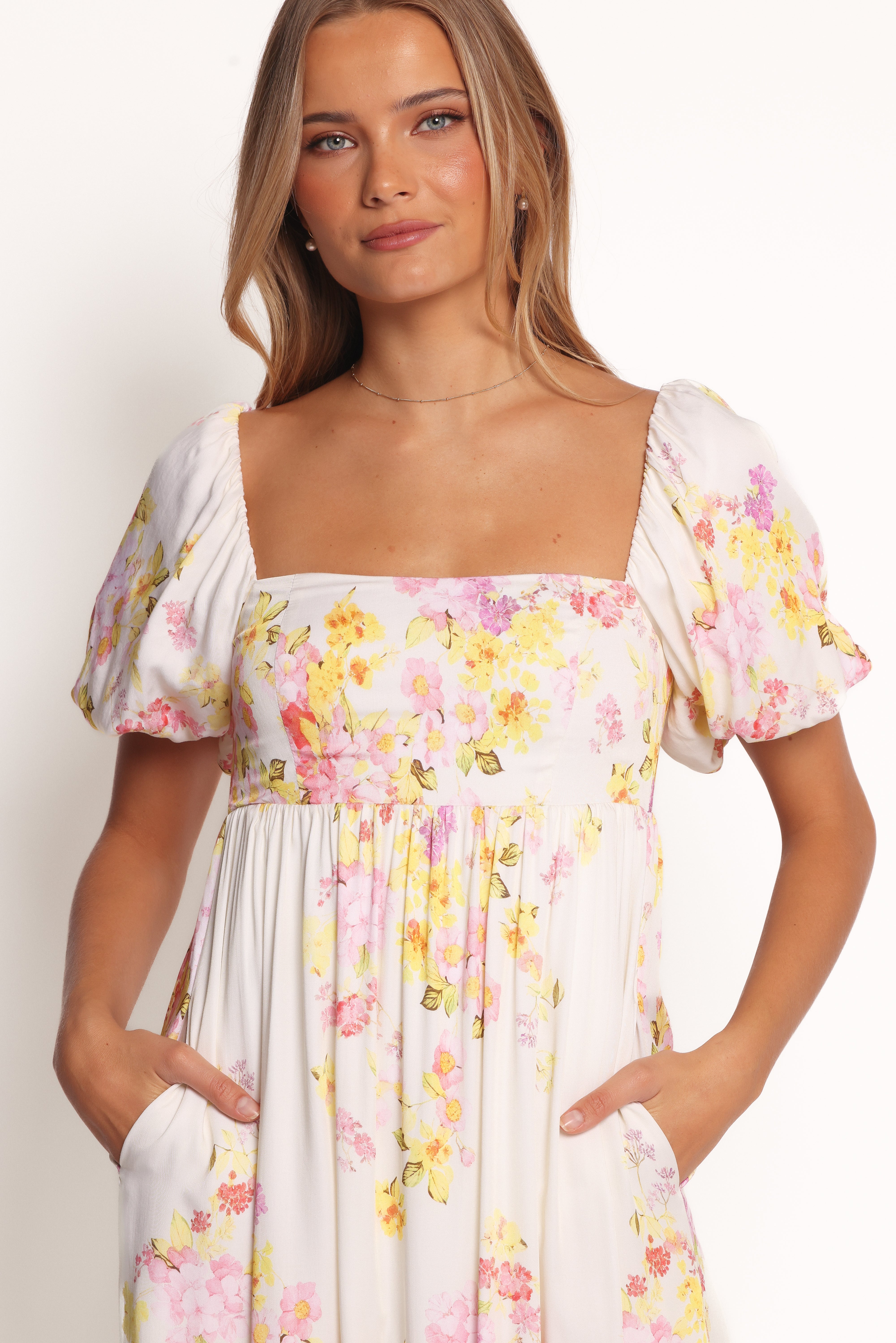 Delaney Maxi Dress - Flowy Pink Floral Print Summer Dress for Women | Beach Wedding, Vacation & Casual Wear
