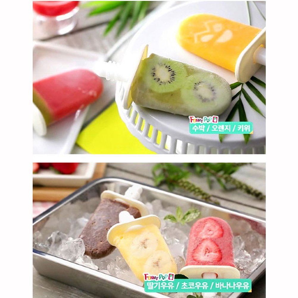 Funny Pop Triple Ice Bar Maker - Ice Cream Mold for Kids - Perfect for Summer Treats, Birthday Parties & Family Fun