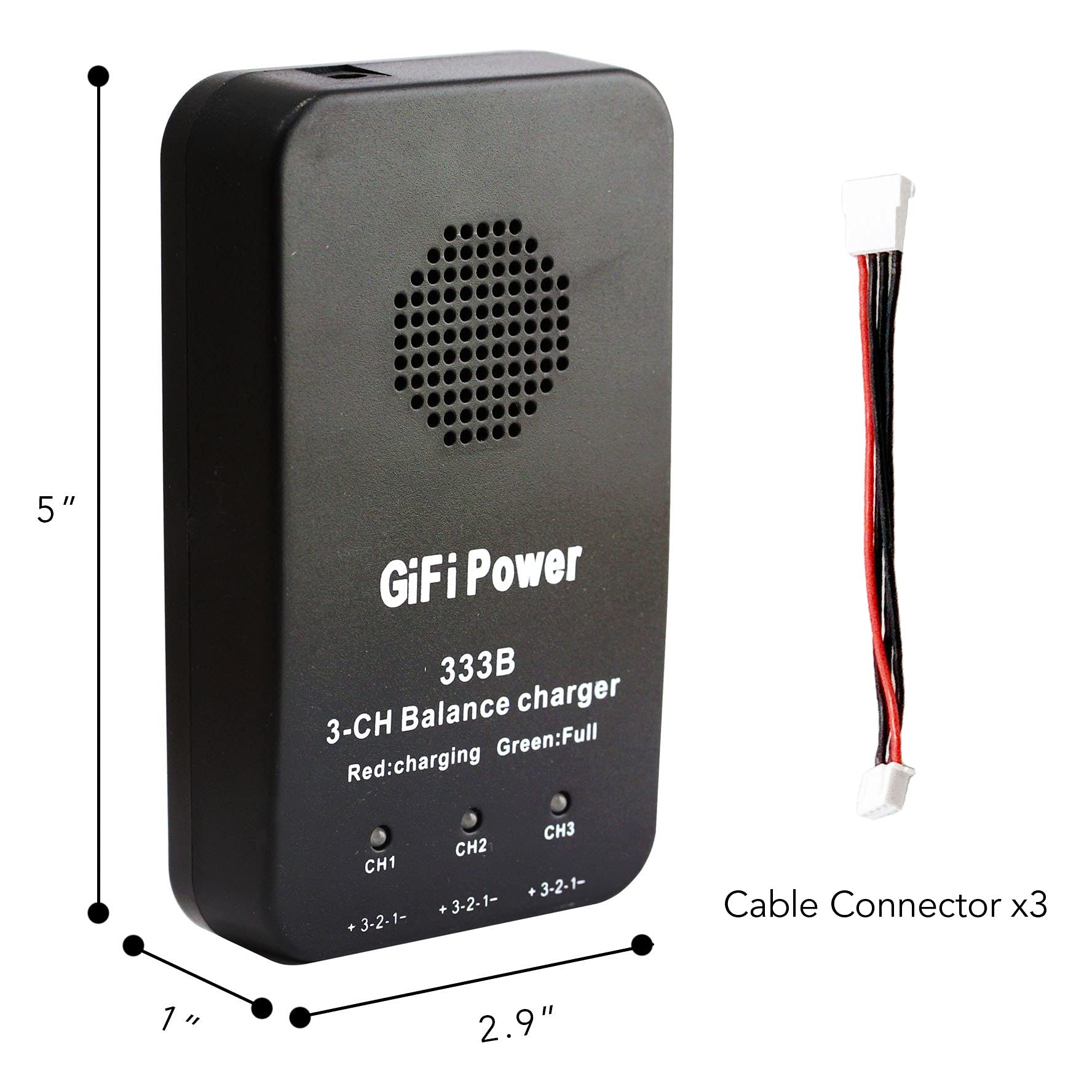 MaximalPower 3-in-1 LiPo Battery Balance Charger for Yuneec Q500 Drone - Fast Simultaneous Charging with Plug-and-Play Function (Includes Charger & 3X 7500mAh Batteries) | Perfect for Aerial Photography, Drone Racing, and Professional UAV Operations