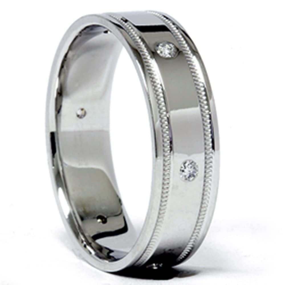 14K Gold Men's Diamond Wedding Band - Comfort Fit Ring for Men - Perfect for Engagement, Proposal & Anniversary Gifts