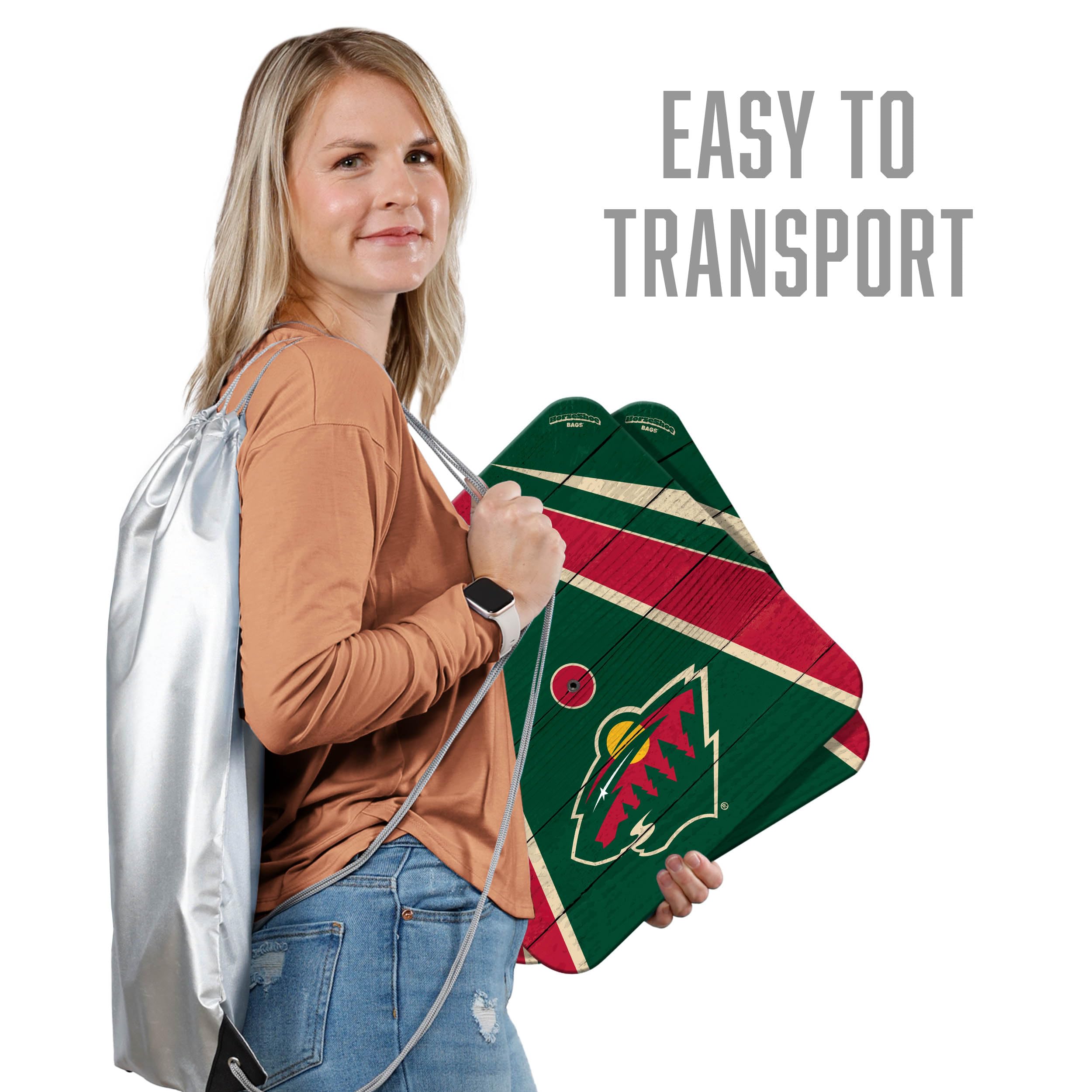 Minnesota Wild NHL Horseshoe Bags - Officially Licensed Team Logo - Perfect for Tailgating, Game Day & Sports Fan Gifts