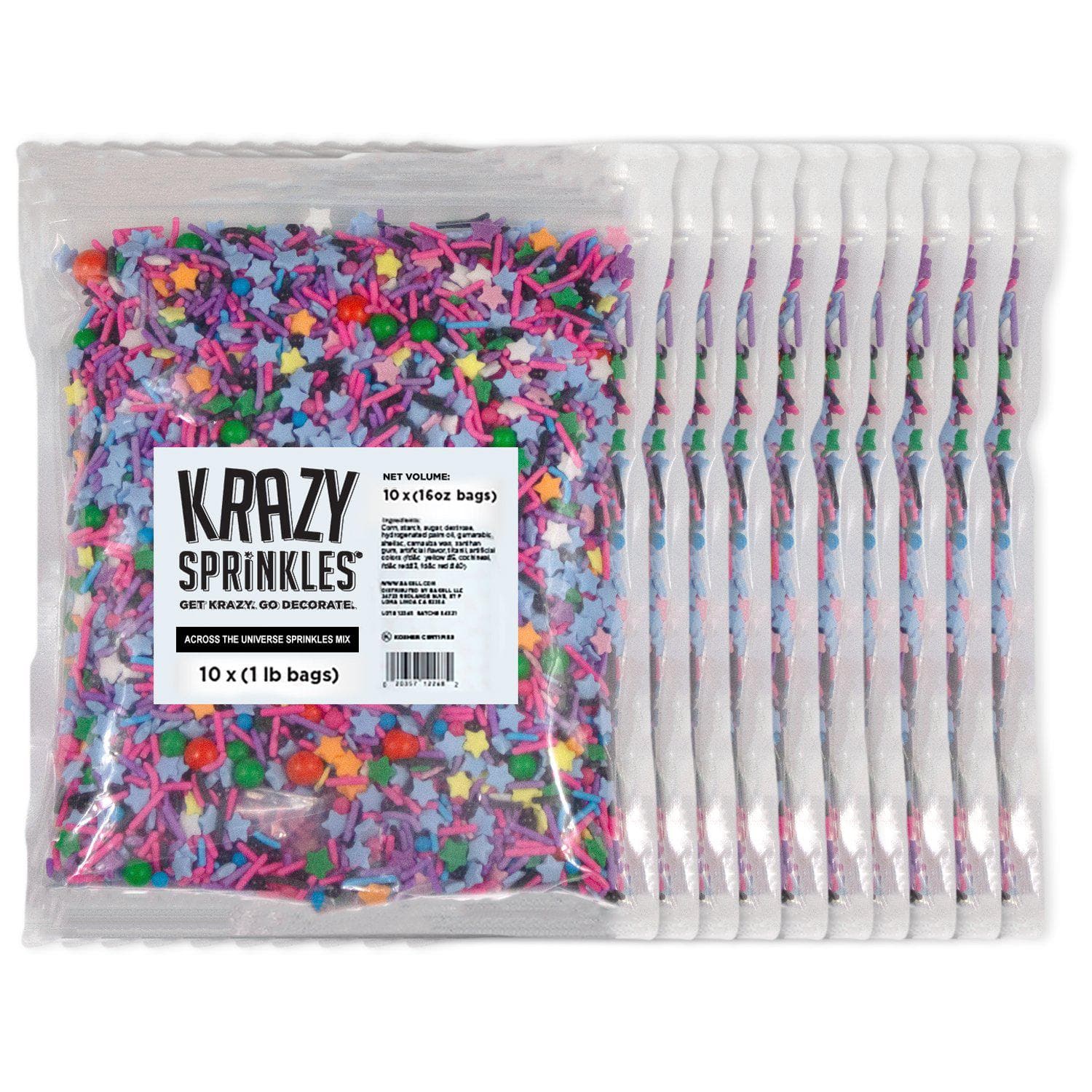 Across The Universe Sprinkles Mix - Bulk Sizes by the Case | Perfect for Cake Decorating, Cupcake Toppings & Dessert Garnishing