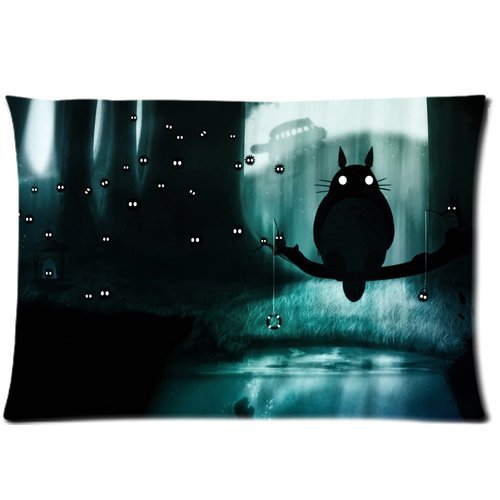 Studio Ghibli Totoro Custom Zippered Pillow Cases 20x30 Inch Twin-Sided - Anime Home Decor for Bedroom, Living Room & Gifts