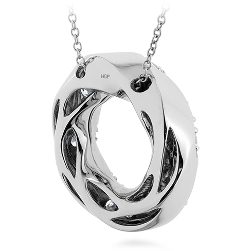 Hearts On Fire Atlantico Circle Pave Diamond Pendant Necklace - 14K White Gold Elegant Jewelry for Women, Perfect Gift for Anniversary, Valentine's Day & Special Occasions