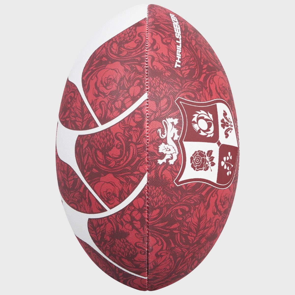 Canterbury British & Irish Lions Thrillseeker Rugby Ball - Official Match Size Red Rugby Ball for Training & Games - Perfect for Rugby Fans, Supporters & Players