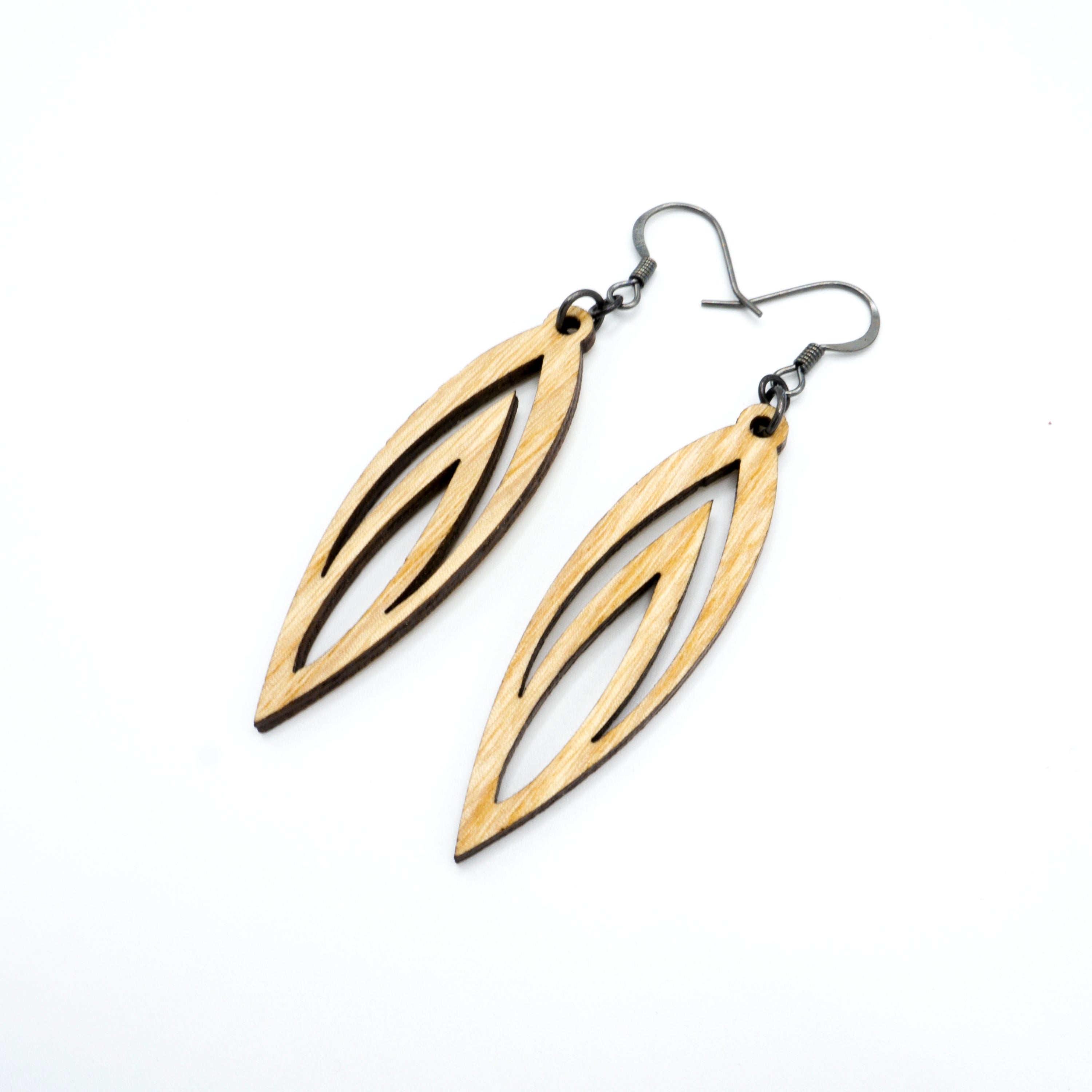 Handmade Wooden Totem Earrings - Ash Wood Dangle Earrings for Women | Boho Chic Jewelry for Festivals & Everyday Wear