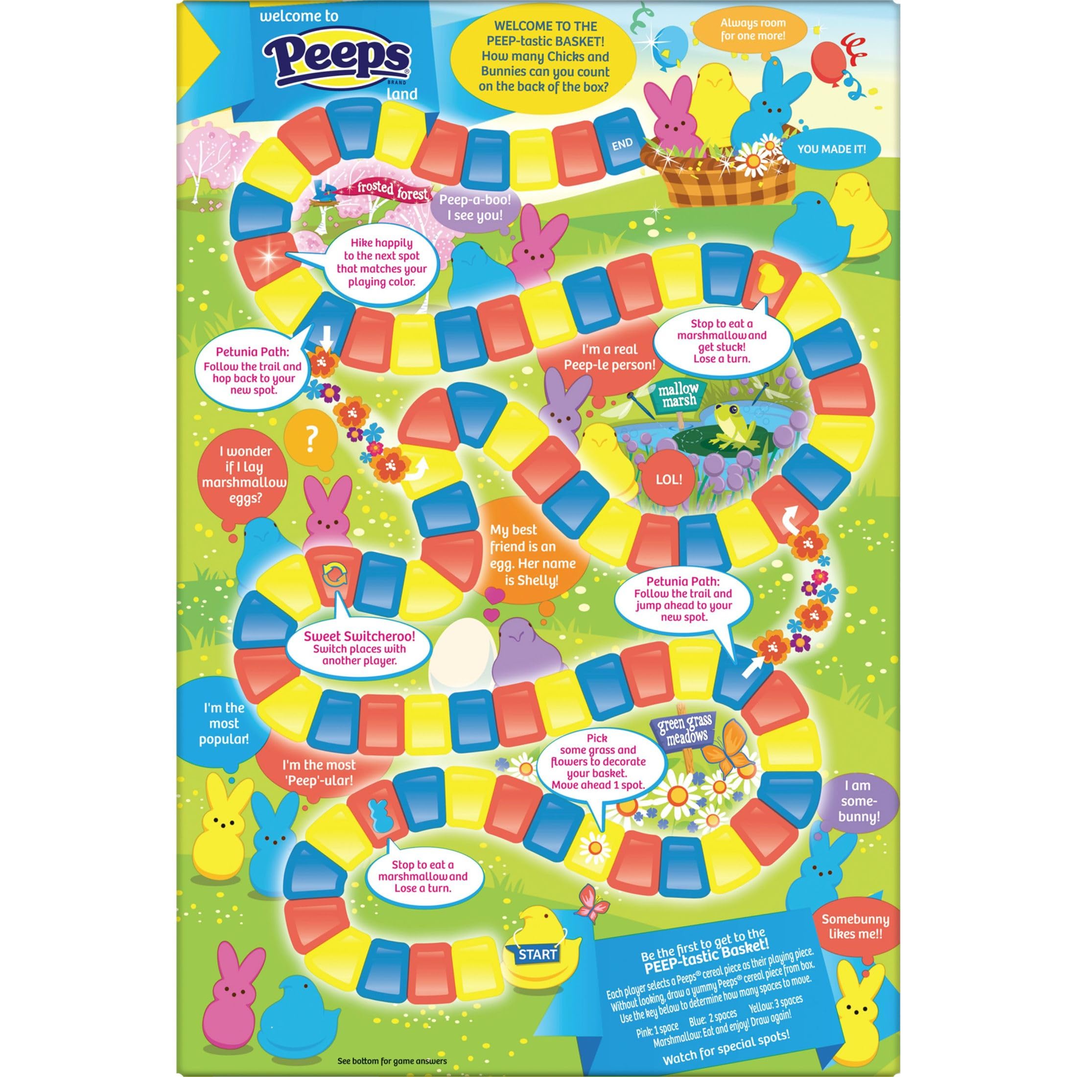 Kellogg's Peeps Breakfast Cereal with Marshmallows - 8oz Box | Kids Easter Snacks & Morning Meal | 8 Essential Vitamins & Minerals | Great for School Lunches, Holiday Treats & Family Breakfasts