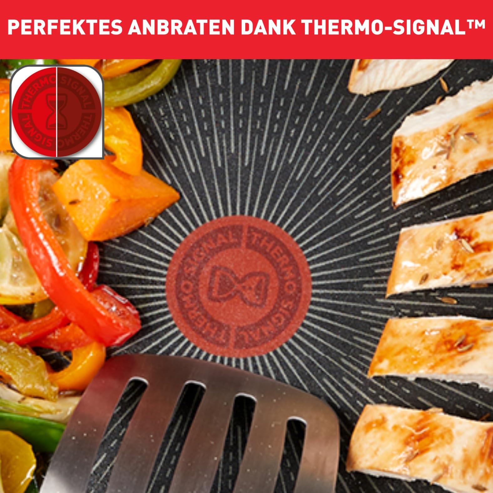 Tefal Unlimited On Premium Non-Stick Frying Pan 28cm - Long-Lasting Induction Compatible Cookware with Heat Indicator, Dishwasher Safe Aluminum Black (G25906AZ) - Perfect for Sautéing, Frying & Everyday Cooking