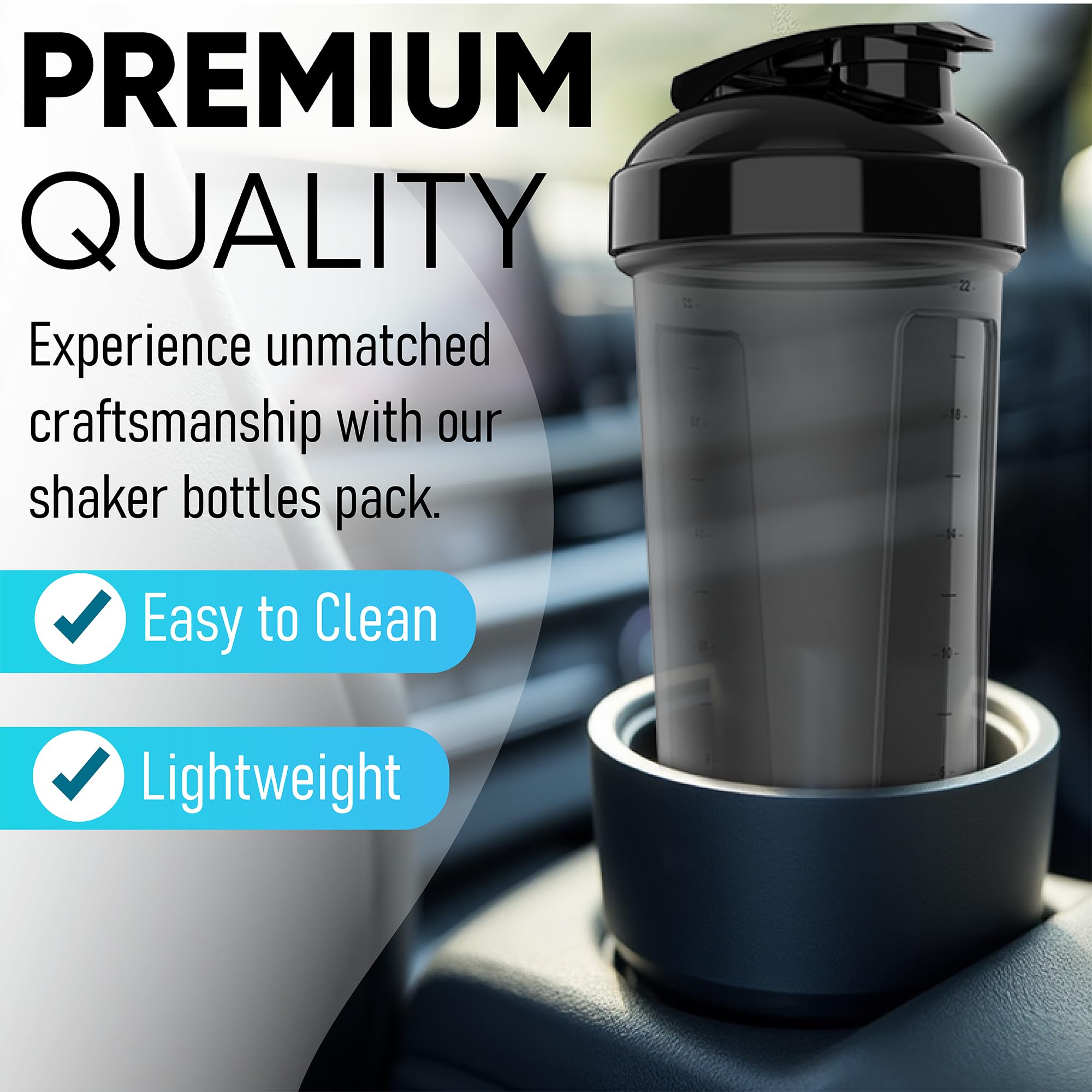 2 Pack 28oz Protein Shaker Bottles with 2 Mixing Balls - Leak Proof Portable Workout Shaker Cups for Whey Protein, Pre-Workout & Post-Workout Drinks - Ideal for Gym, Fitness & Sports Nutrition