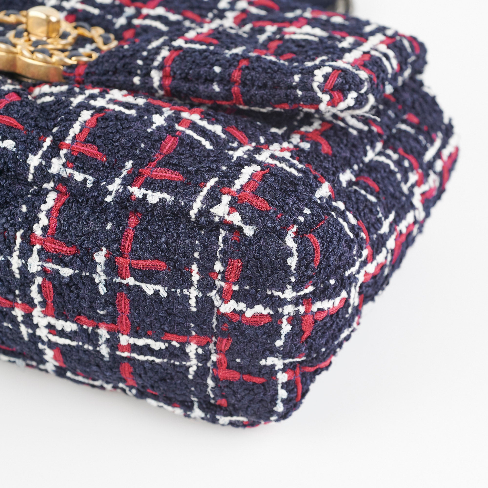 Chanel 19 Small Navy Tweed Shoulder Bag - Luxury Designer Handbag for Women, Perfect for Work, Parties & Everyday Use