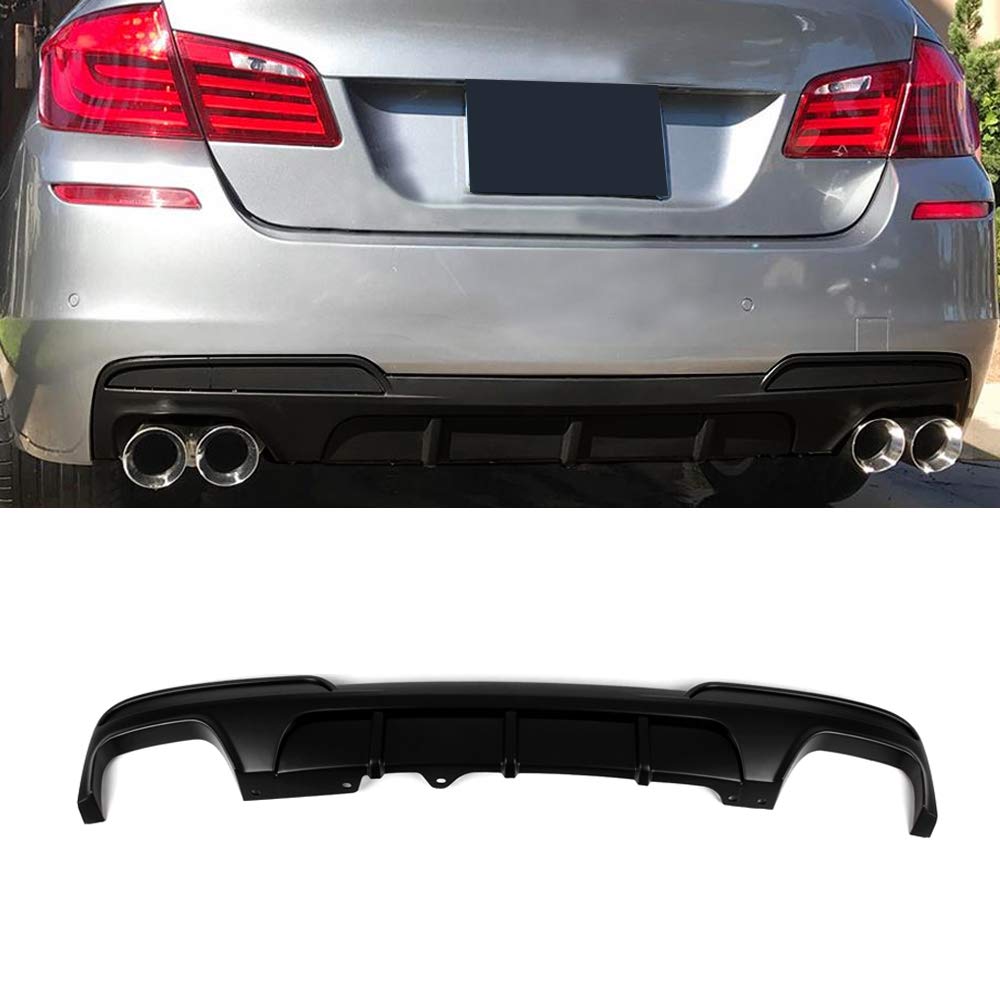 FRP Rear Bumper Diffuser Lip Spoiler for BMW 525i 528i 5 Series F10 M Tech M Sport Sedan 2011-2016 (Matt Black) - Enhance Style & Aerodynamics for Your BMW 5 Series F10