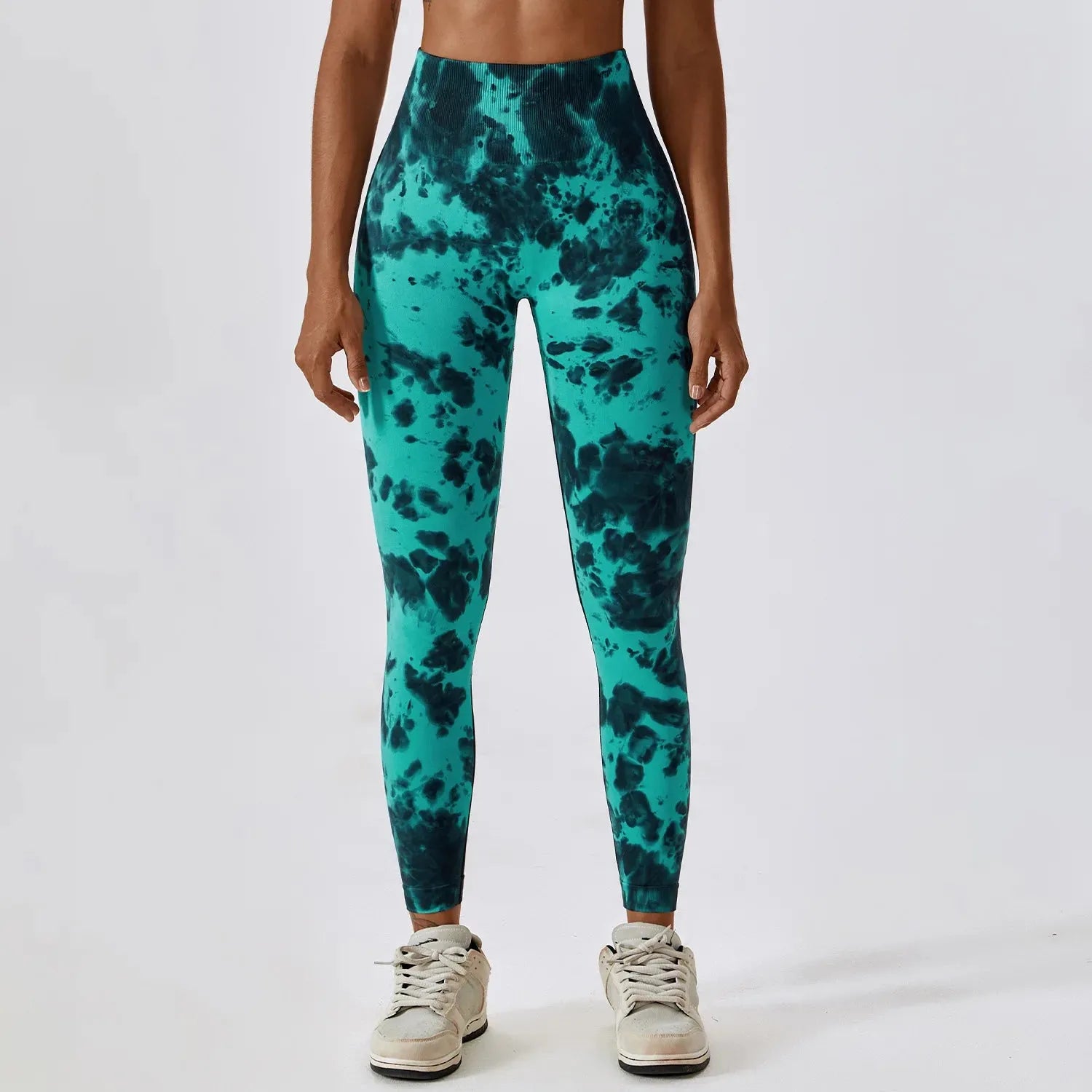 Seamless Tie-Dye Yoga Pants for Women - High Waist Workout Leggings, Push Up Gym Tights, Fitness & Running Sports Wear - Perfect for Yoga, Pilates, Gym and Casual Wear