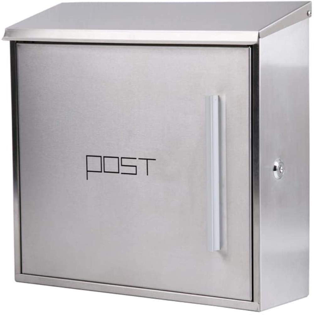 Stainless Steel 304 Outdoor Wall Mailbox with Lock - Large Weatherproof Letter Box for Home, Villa, Office - Perfect for Secure Mail Delivery and Package Receiving