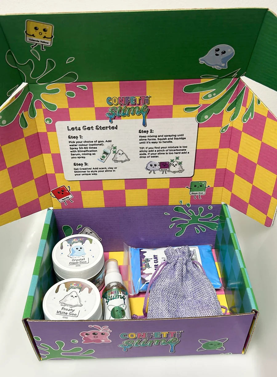 Confetti Blue DIY Slime Kit for Kids - Fun Sensory Play & Stress Relief - Perfect for Birthday Parties, Classroom Activities & Creative Playtime