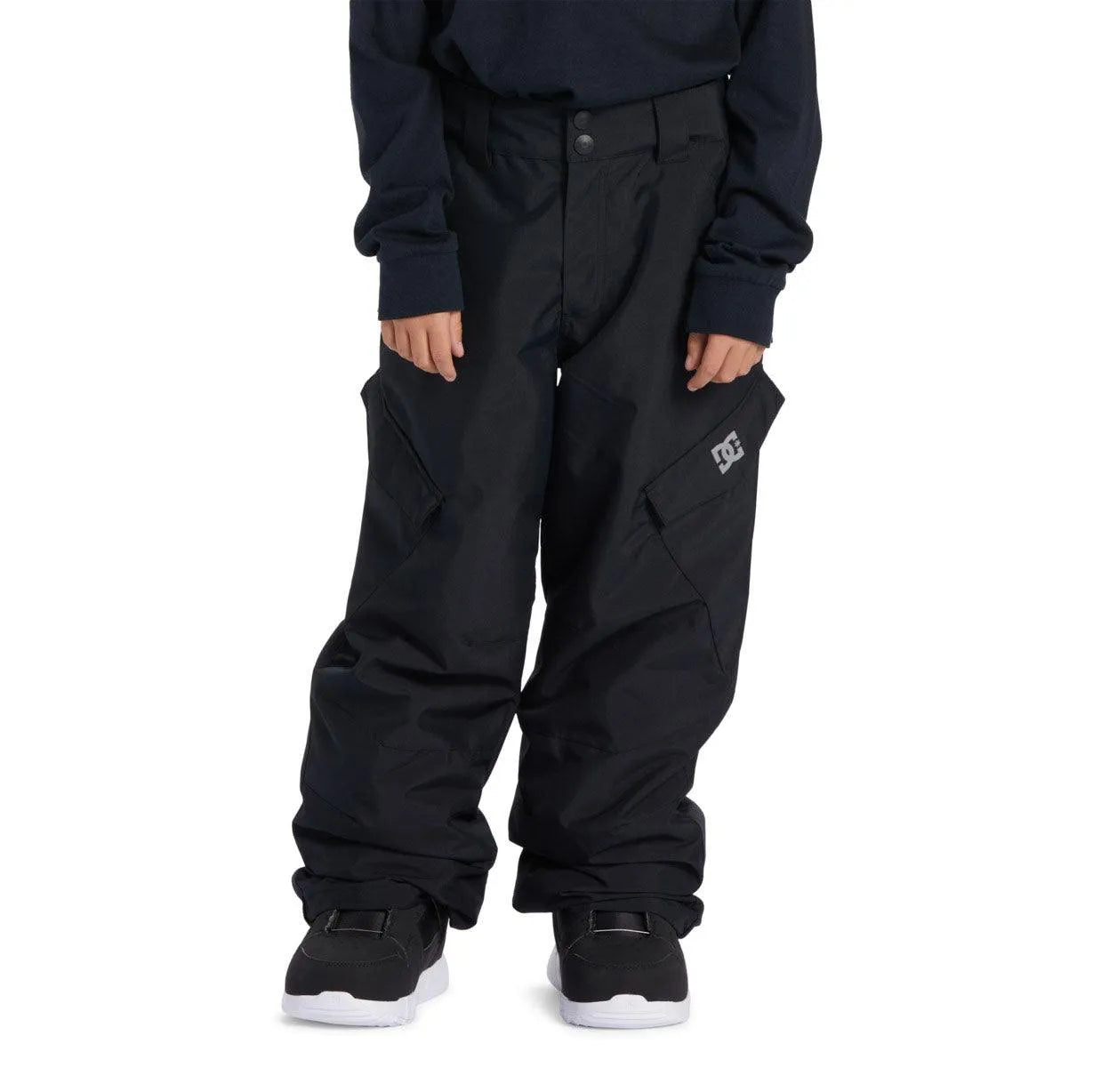 DC Snow Banshee Boys' Black Snow Pants - Waterproof & Insulated Winter Snowboard Pants for Kids - Perfect for Skiing, Snowboarding & Outdoor Winter Activities