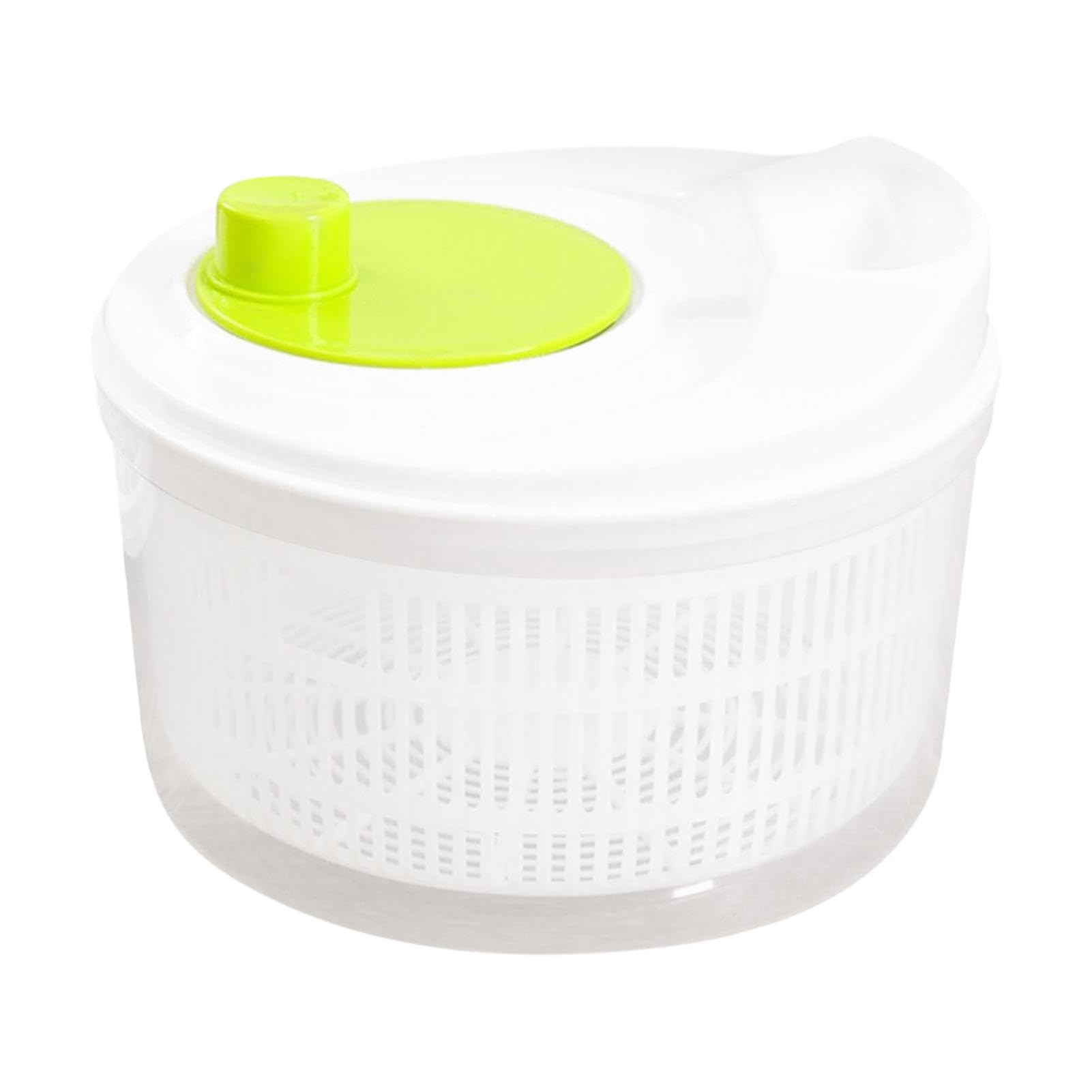 Multifunctional Fruit and Vegetable Spinner Dryer - Compact Salad Washer with Rounded Handle, Durable Lettuce Dryer for Kitchen & Home (8.1x8.1x5.9 inches) - Perfect for Washing Berries, Greens, and Preparing Healthy Salads