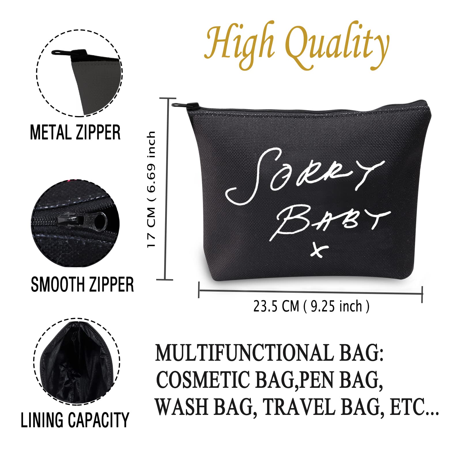 JXGZSO Villanelle & Eve Inspired Makeup Bag - Stylish Cosmetic Zipper Pouch for Women & Girls | Perfect Gift for TV Show Fans, Travel & Daily Makeup Organization