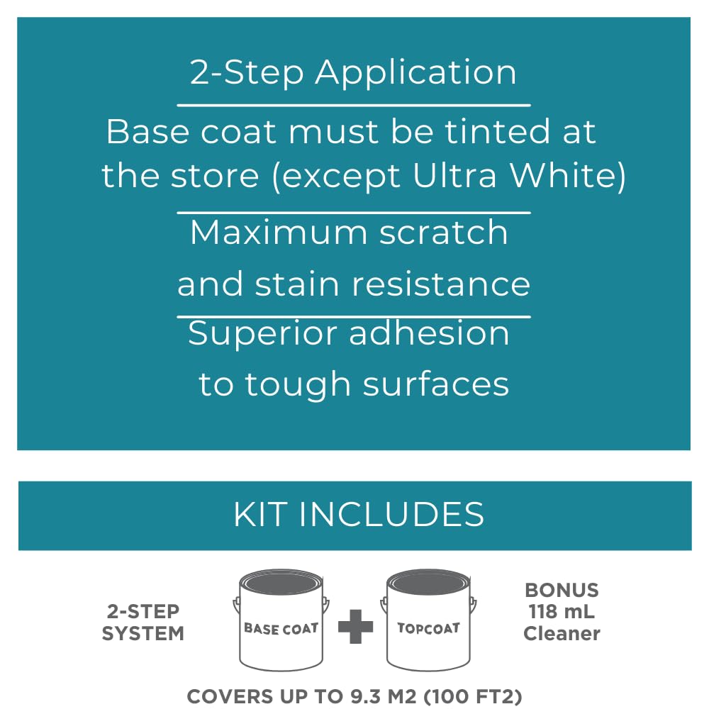 Rust-Oleum Ultra White Satin Countertop Paint Kit - Durable Epoxy Coating for Kitchen & Bathroom Countertops, DIY Home Renovation & Furniture Refinishing
