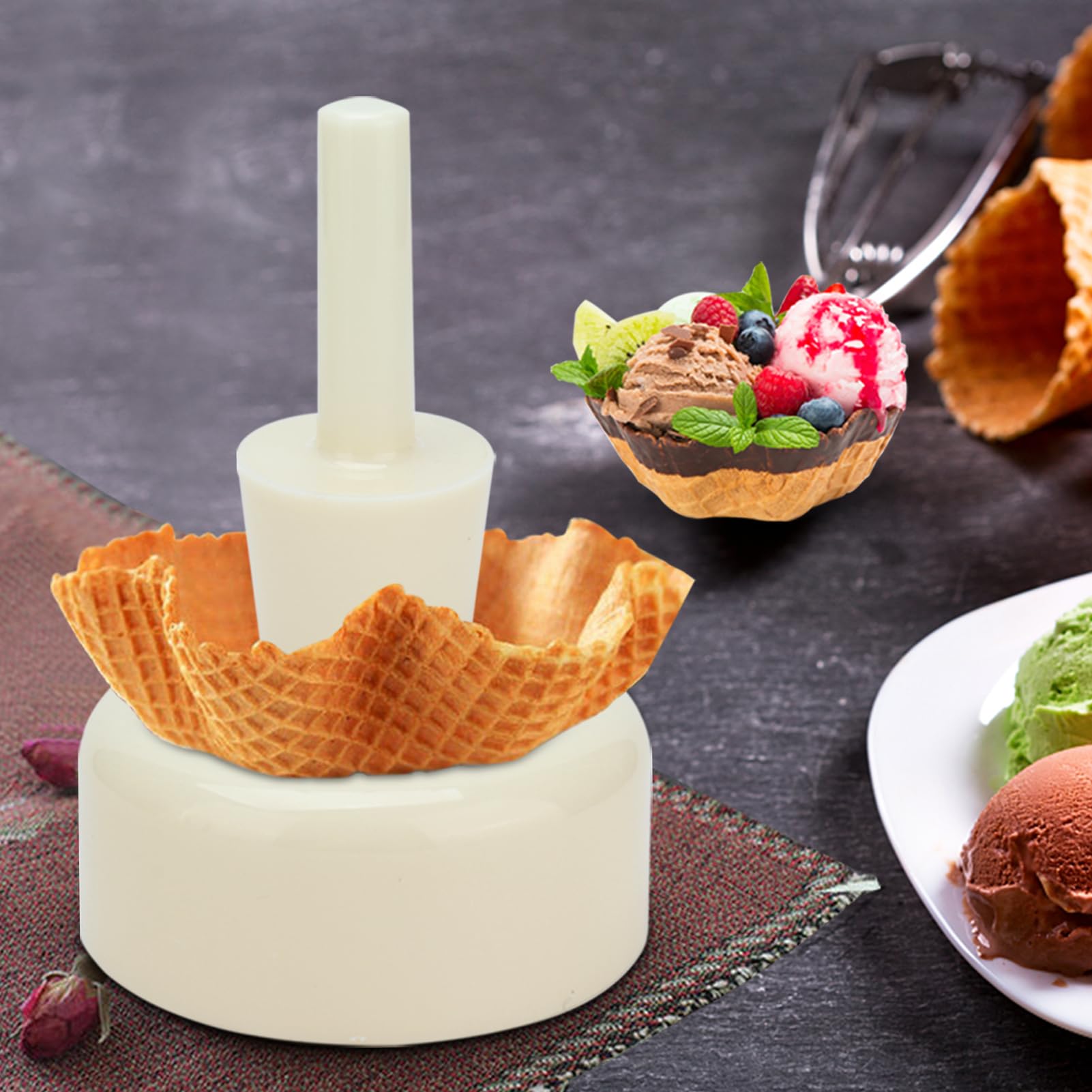 Premium Stainless Steel Cream Horn Molds & Waffle Cone Maker Kit - Professional Baking Tools for Pastry, Ice Cream Cones, Egg Rolls - Perfect for Home Kitchen & Bakery Business (DIY Dessert Making, Party Treats)