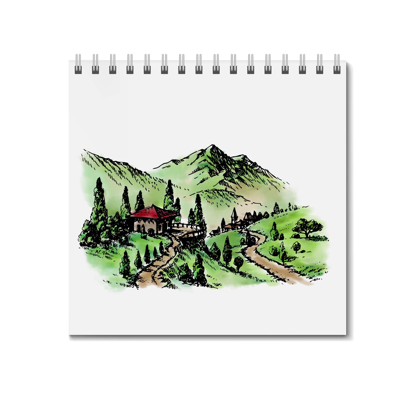 Mountain Forest Clear Stamps for Card Making | Natural Scenery Transparent Rubber Stamps | DIY Scrapbooking & Bullet Journal Decor | Handmade Craft Supplies for Notebooks & Greeting Cards | Perfect for Nature-Themed Projects & Gift Wrapping