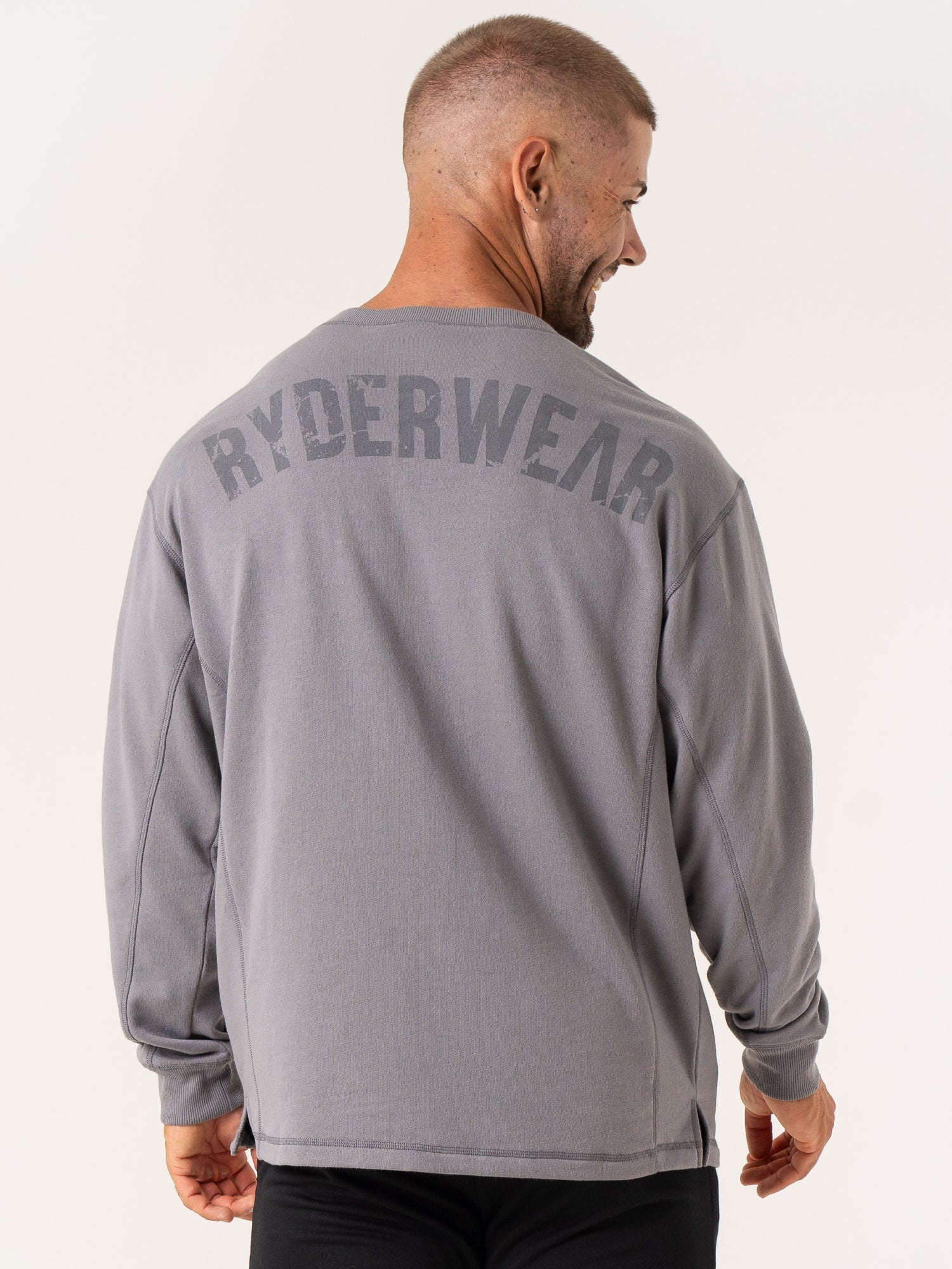 Force Crew Neck T-Shirt for Men - Soft Cotton Charcoal Gray Tee - Casual Wear, Gym & Everyday Outfits