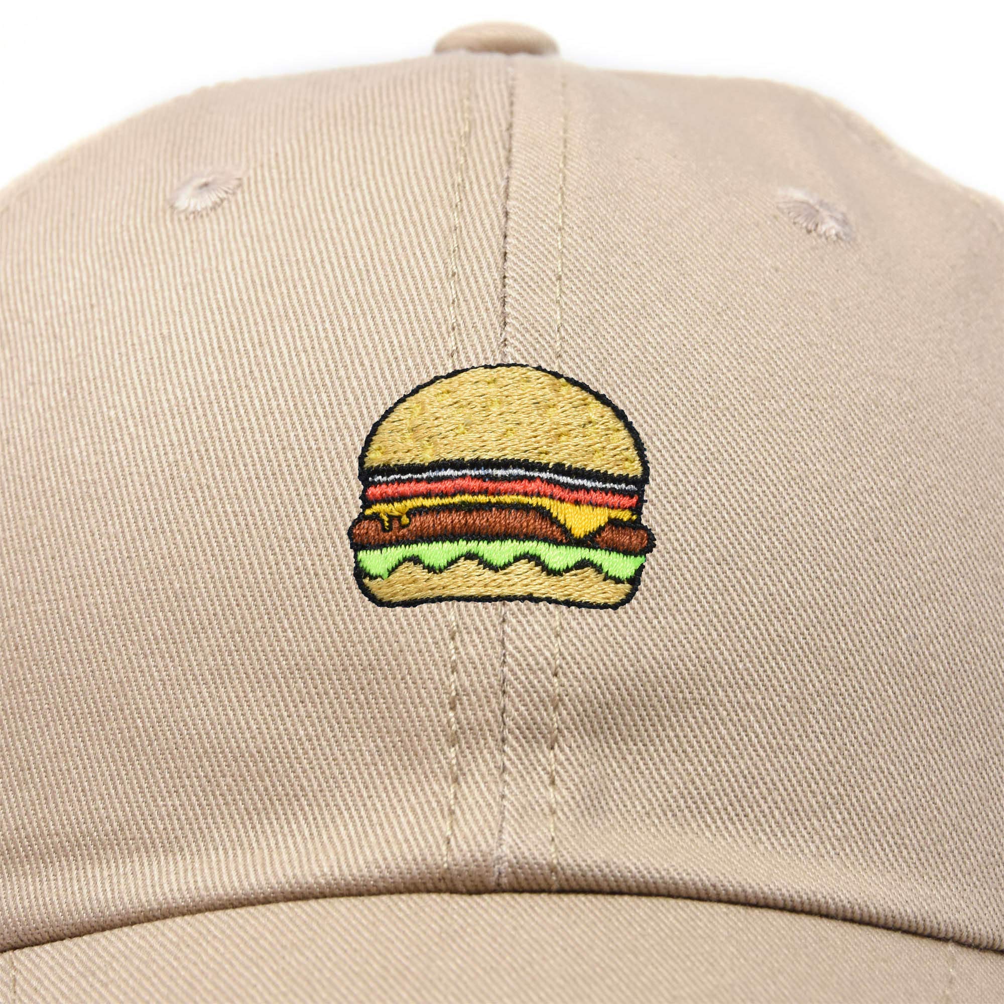 DALIX Cheeseburger Dad Hat - Funny Hamburger Baseball Cap for Men & Women - Perfect Gift for Burger Lovers & BBQ Parties