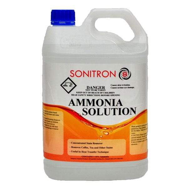 Clear Ammonia Solution Stain Remover - 5Lt (1.32 Gallon) Powerful Cleaning Agent for Laundry, Carpets & Tough Stains | Multi-Surface Household Cleaner