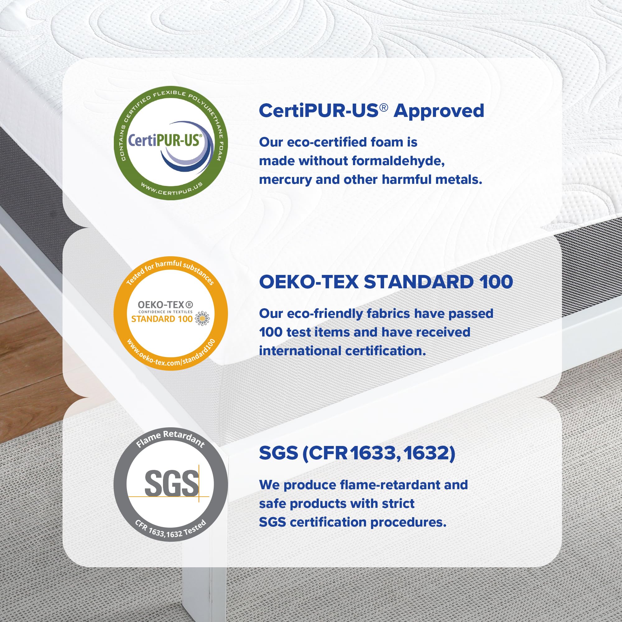 Olee Sleep 10 Inch King Size Gel Memory Foam Mattress - Medium Firm, CertiPUR-US Certified for Pressure Relief & Comfort | Cooling Gel Infused, Bed-in-a-Box Design | Perfect for Master Bedrooms, Guest Rooms & Apartment Living (Grey)