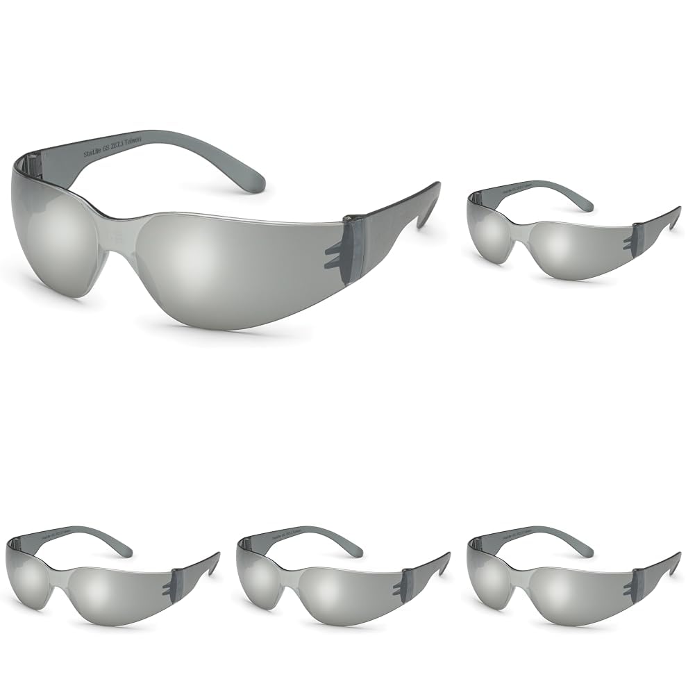 Gateway Safety 4680 UL-Certified StarLite Safety Glasses - Clear Lens & Frame, Anti-Fog, UV Protection (Pack of 10) - Ideal for Construction, Woodworking & Industrial Use