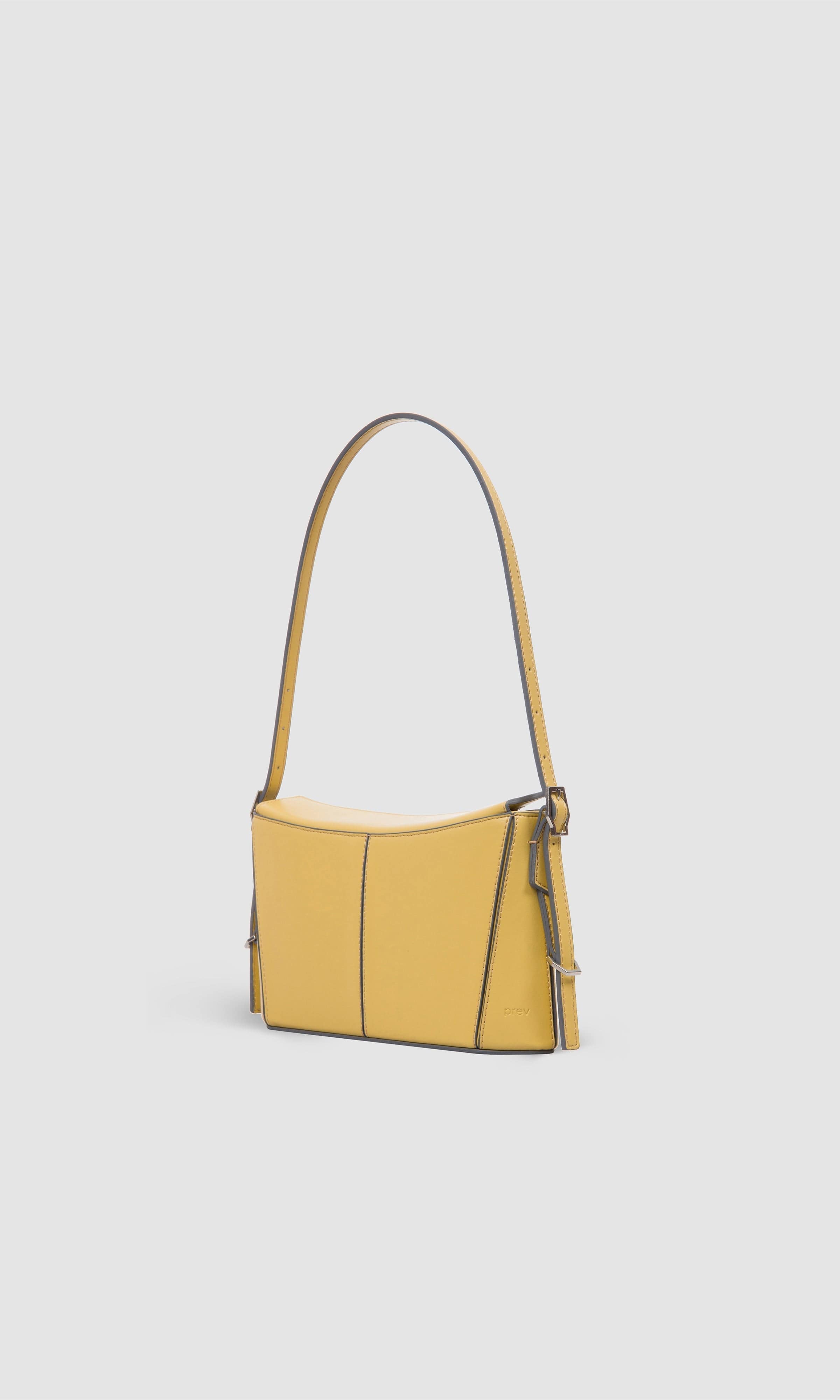Kiara Vegan Leather Mini Crossbody Bag for Women - Apple Leather, Lemon Yellow | Stylish & Eco-Friendly Purse for Casual Outings, Parties & Travel