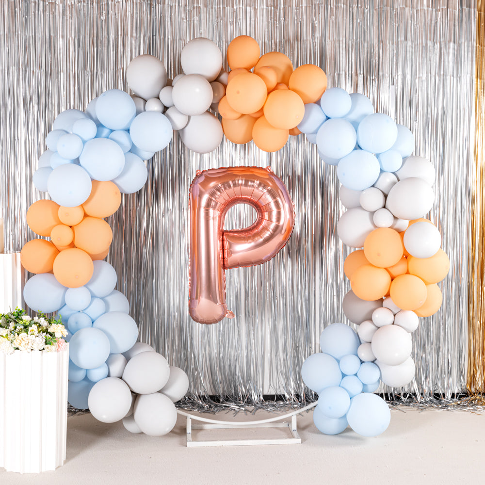 Rose Gold Mylar Letter P Balloon - 40