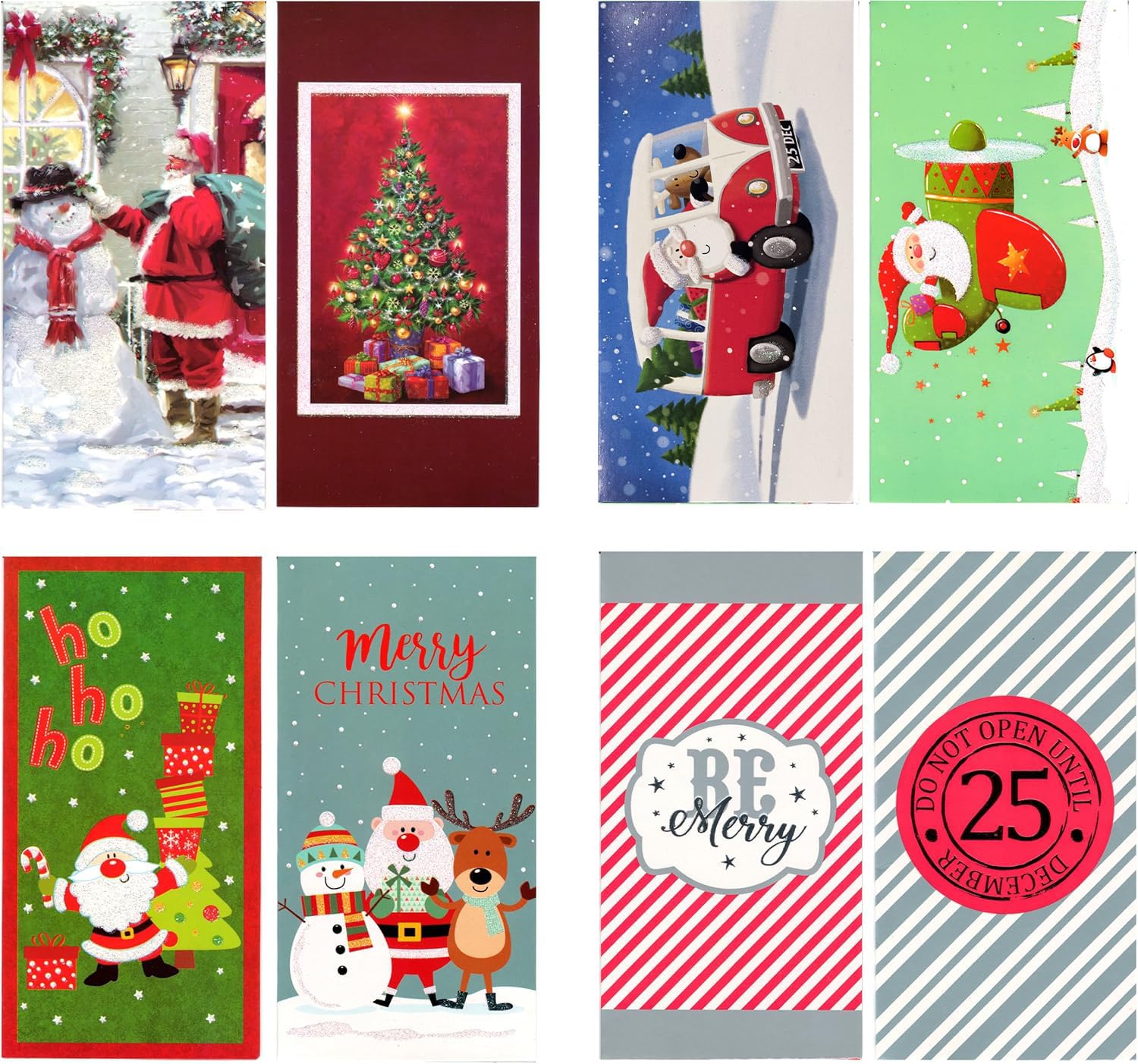 ALEF Christmas Money Wallet & Gift Card Holder with 32 Envelopes - Perfect for Holiday Gifting, Cash Gifts, and Stocking Stuffers