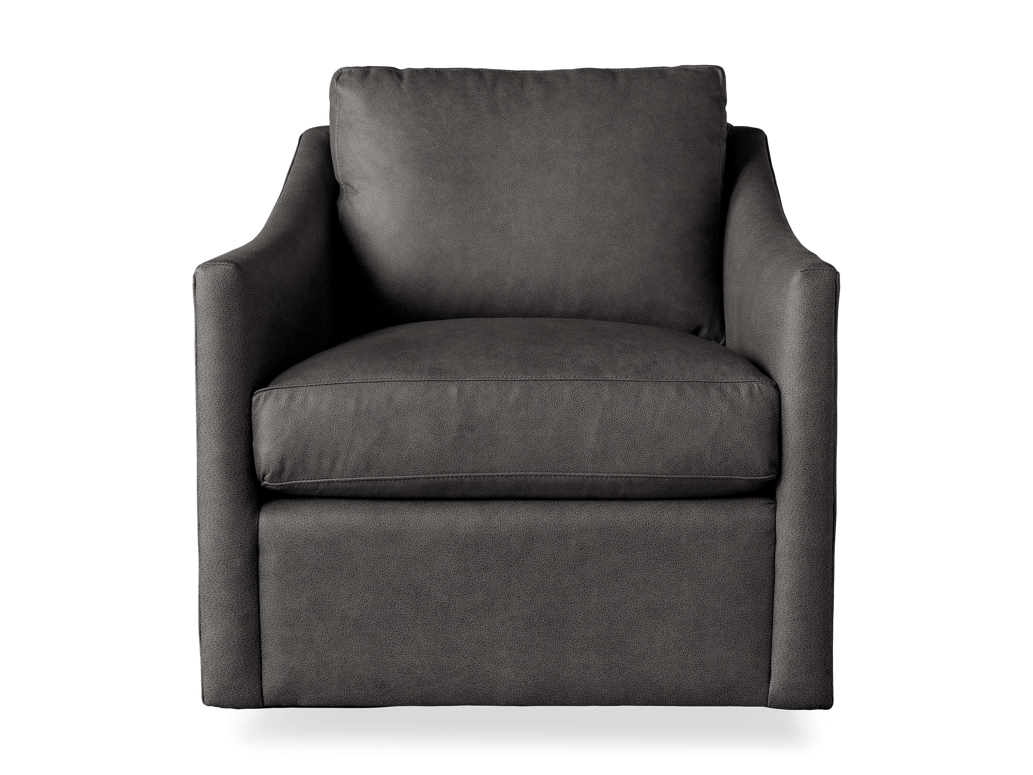 Branson Genuine Leather Swivel Chair - 360 Degree Rotating Office Chair with Adjustable Height for Home, Office, and Conference Room Use