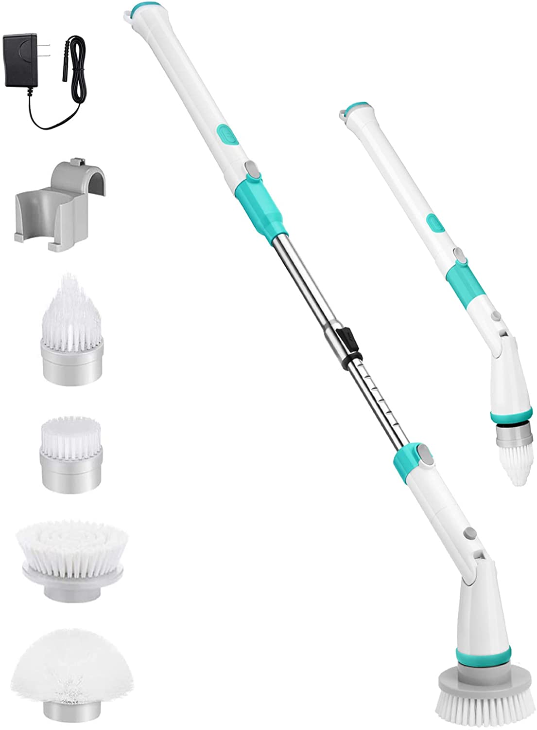 Electric Spin Scrubber Kh8 Pro - Cordless Bathroom Cleaning Brush with 1.5H Battery & Dual Speed (HM742) - Perfect for Shower Tiles, Bathtubs, and Grout Cleaning
