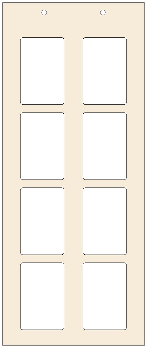 57 x 87mm Rectangle Stencil with Rounded Corners - Perfect for Scrapbooking, DIY Crafts, and Home Decor Projects