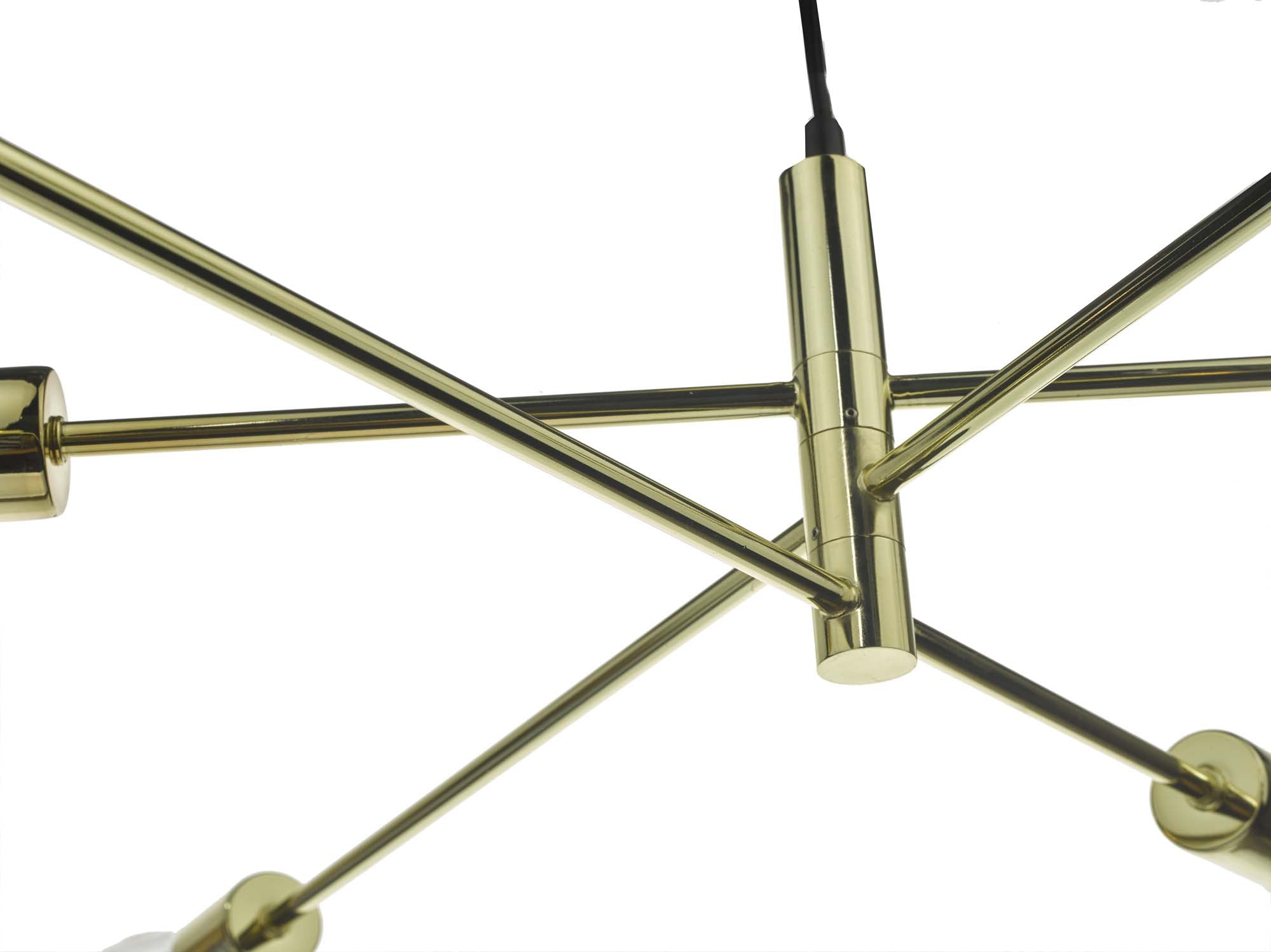 Alana 6-Light Chandelier - Antique Brass, Matt Grey, Black, Polished Gold & Satin Chrome Finish - Perfect for Dining Room, Living Room & Bedroom Lighting