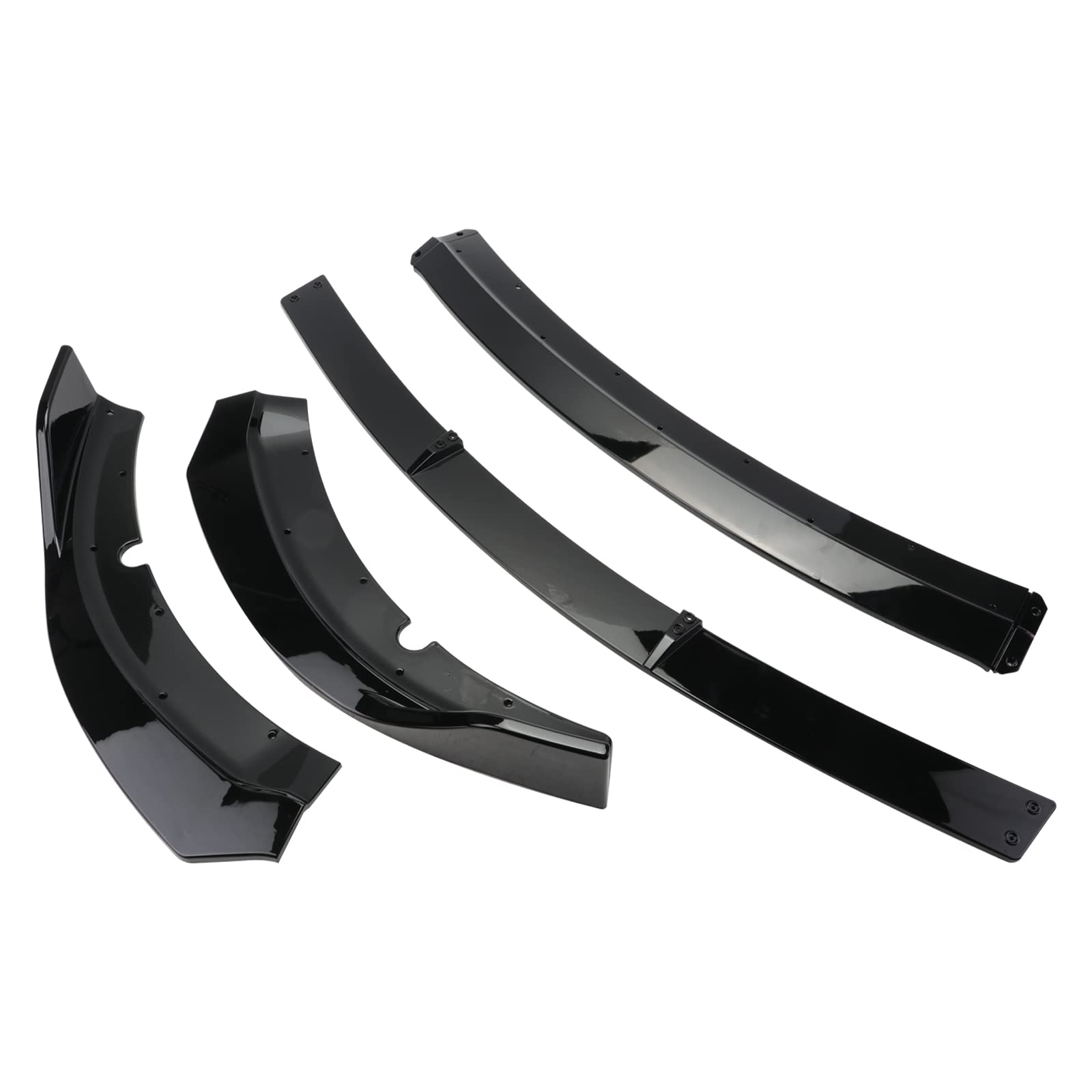2015-2022 Dodge Charger SRT Glossy Black ABS Front Bumper Lip Spoiler 4PC Set - Aggressive Styling Upgrade for Street Racing & Car Shows