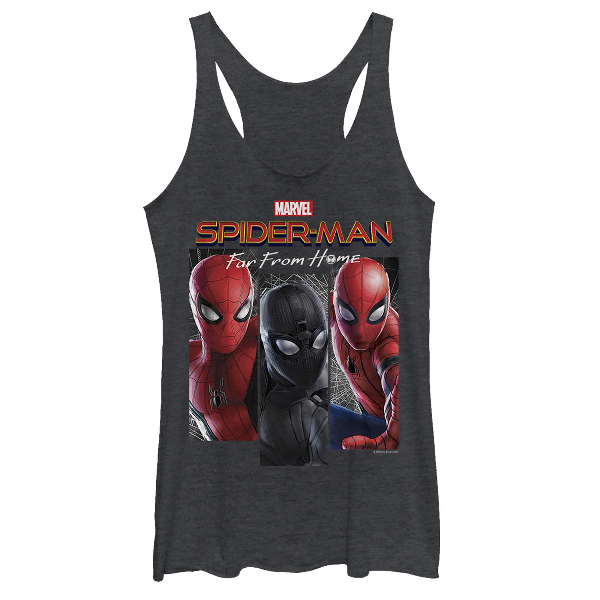 Marvel Spider-Man Women's Racerback Tank Top - Superhero Graphic Tee for Fitness, Gym & Casual Wear