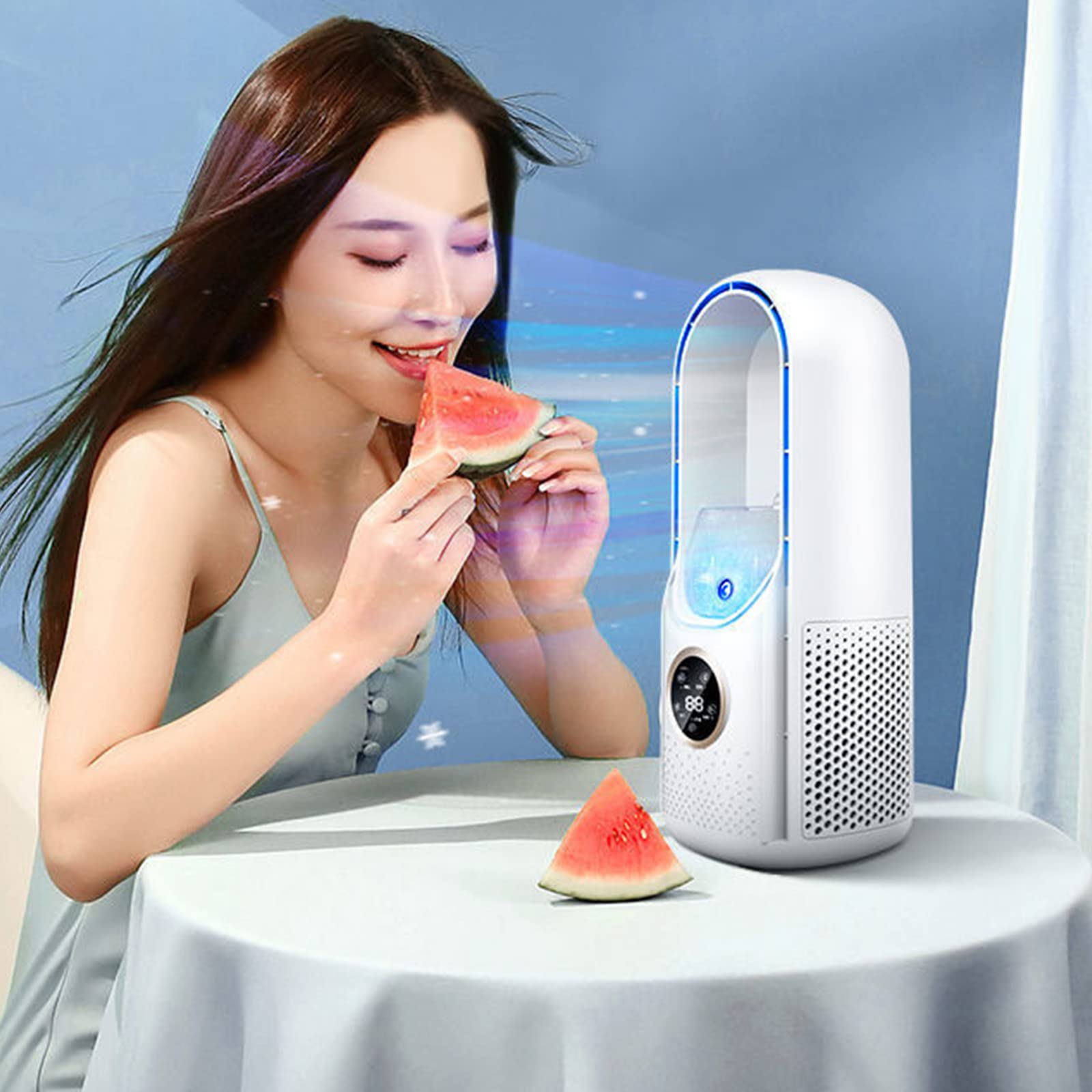 Portable Air Conditioner Fan - 6 Speeds for Room, Office & Dorm Cooling