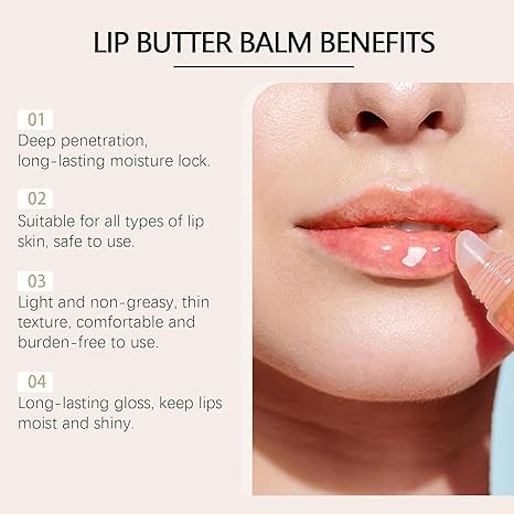 Ultra-Nourishing Lip Butter Balm - Hydrating & Conditioning Lip Care for Dry Lips with Shine | Soothing Moisturizer for Summer | 2 Pack (Pink) | Perfect for Daily Use, Travel & Gift Giving
