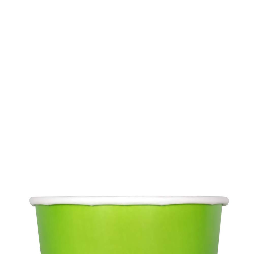 6oz (1000 Count) Green Paper Ice Cream Cups - Disposable Hot & Cold Food Containers for Ice Cream, Gelato, Yogurt, Snacks - Perfect for Parties, Dessert Shops, and Catering Events