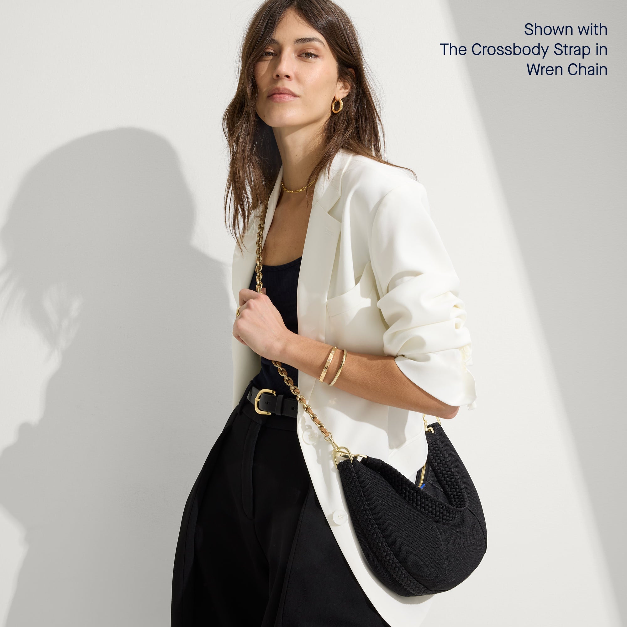 The Crescent Bag - Stylish Black Licorice Crossbody Purse for Women | Fashionable Shoulder Bag for Daily Use, Travel & Night Out
